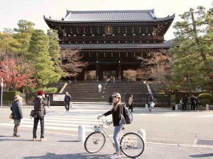 Woman on a bike