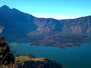 Volcano crate lake Indonesia