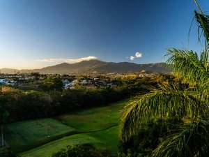 San Jose city view from surrounding green landscapes
