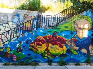 Valparaiso graffiti wall