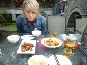 Woman with food