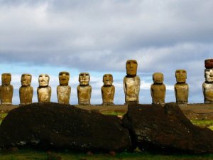 Chile Easter Island Moai stone statues