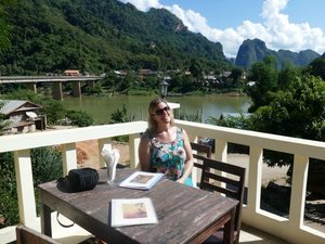 Woman at the table Laos