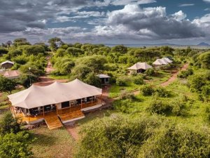 safari tents in Tanzania