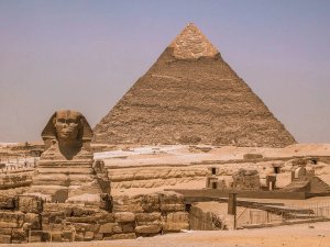 Pyramids and Sphinx