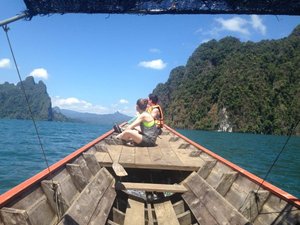 Khao Sok view from a long tail boat