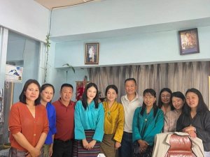 Group of Bhutanese in local dress