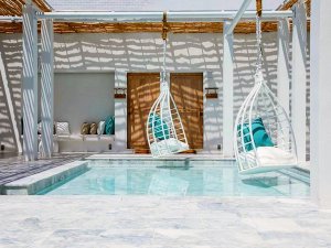 Ko Yao Noi accommodation pool hanging egg chairs