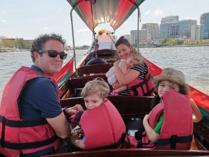 Family on boat Thailand