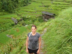Woman rice terraces