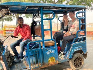 couple on a tuktuk
