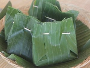 Banana leaf wraps Indonesia
