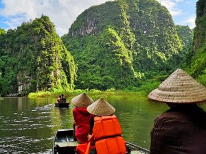 Karst mountains sailing Ninh Binh