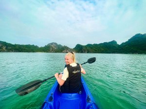 Woman on kayak