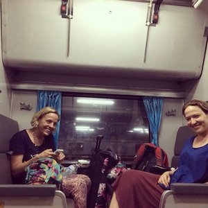 Thailand travellers on sleeper train