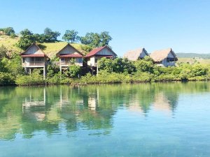 Bungalows overlooking water