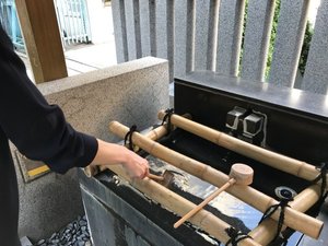 Japan hand washing station