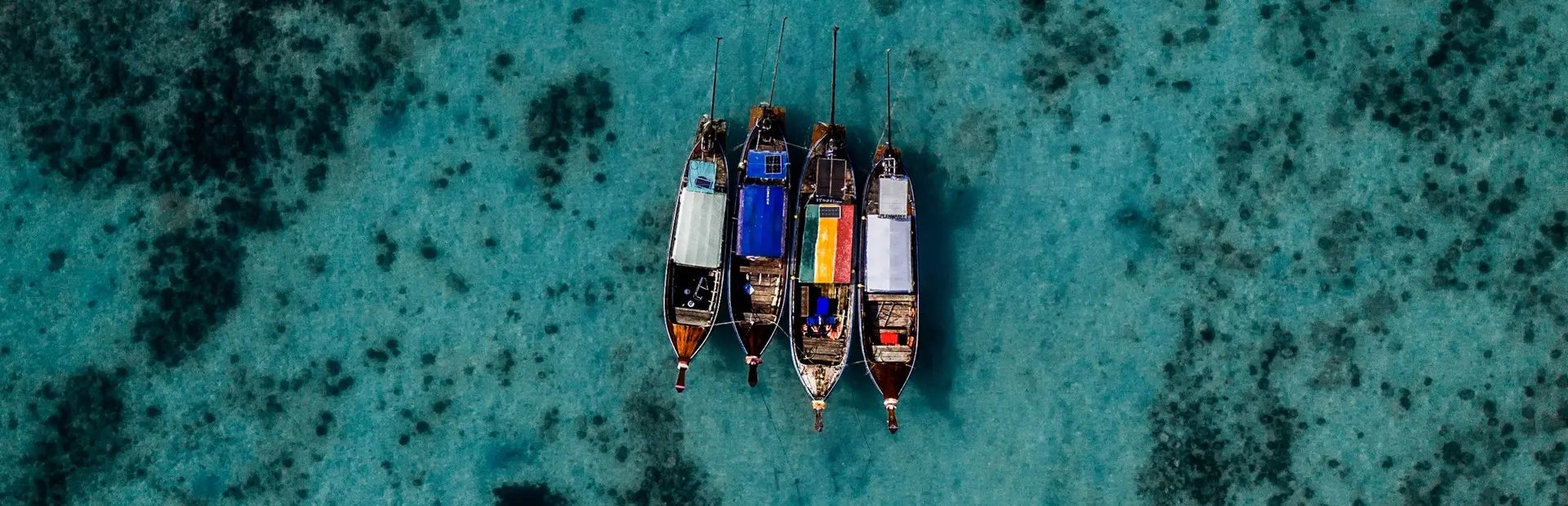 Boats from above Thailand
