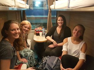 Vietnam sleeper train night cabin