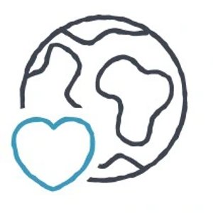 Icon of world with a heart