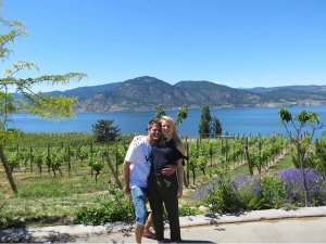 Couple in Okanagan wine country