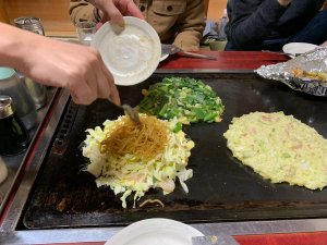 Okonomiyaki Pancake in Japan