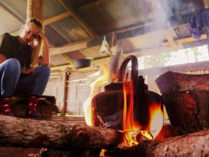 Laos pot on fire