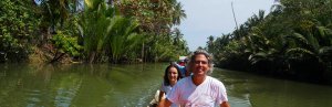 Travellers on river Thailand