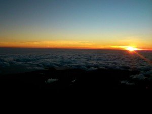 Sunrise above Mount Rinjani Indonesia