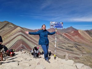 Rainbow mountain in peru