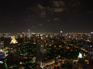 Bangkok Thailand night skyline