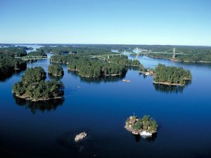 Thousand Islands from above