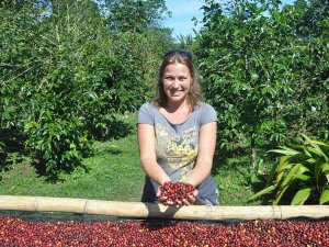Lady at coffee plantage