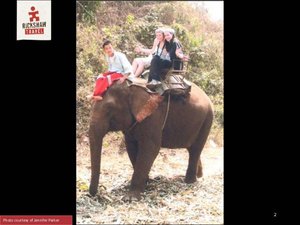 Riding elephant