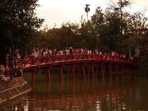 Vietnam Hanoi red bridge