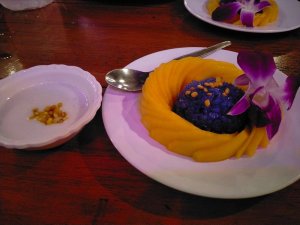 Mango sticky rice Thailand