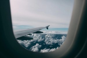 plane wing from window 