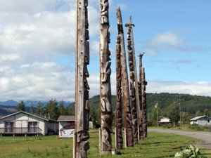 local carved poles