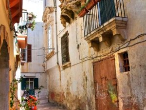 street in Gallipoli Italy