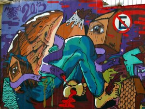 chili valparaiso graffiti wall
